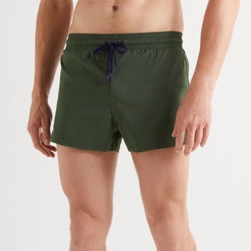 VILEBREQUIN - Moorea Short-Length Swim Shorts - Green L Short and Fitted